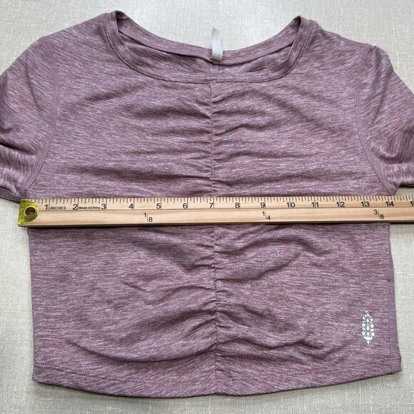 Free People Movement Swerve Crop Top Heather Mauve Small - Picture 9 of 11